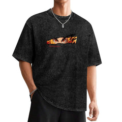 Demon Slayer Rengoku Eyes Detail Oversized Washed Men Tee