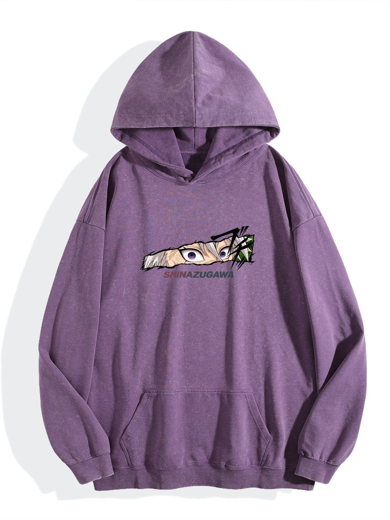 Demon Slayer Sanemi Shinazugawa Eye Vintage Wash Oversized Hoodie