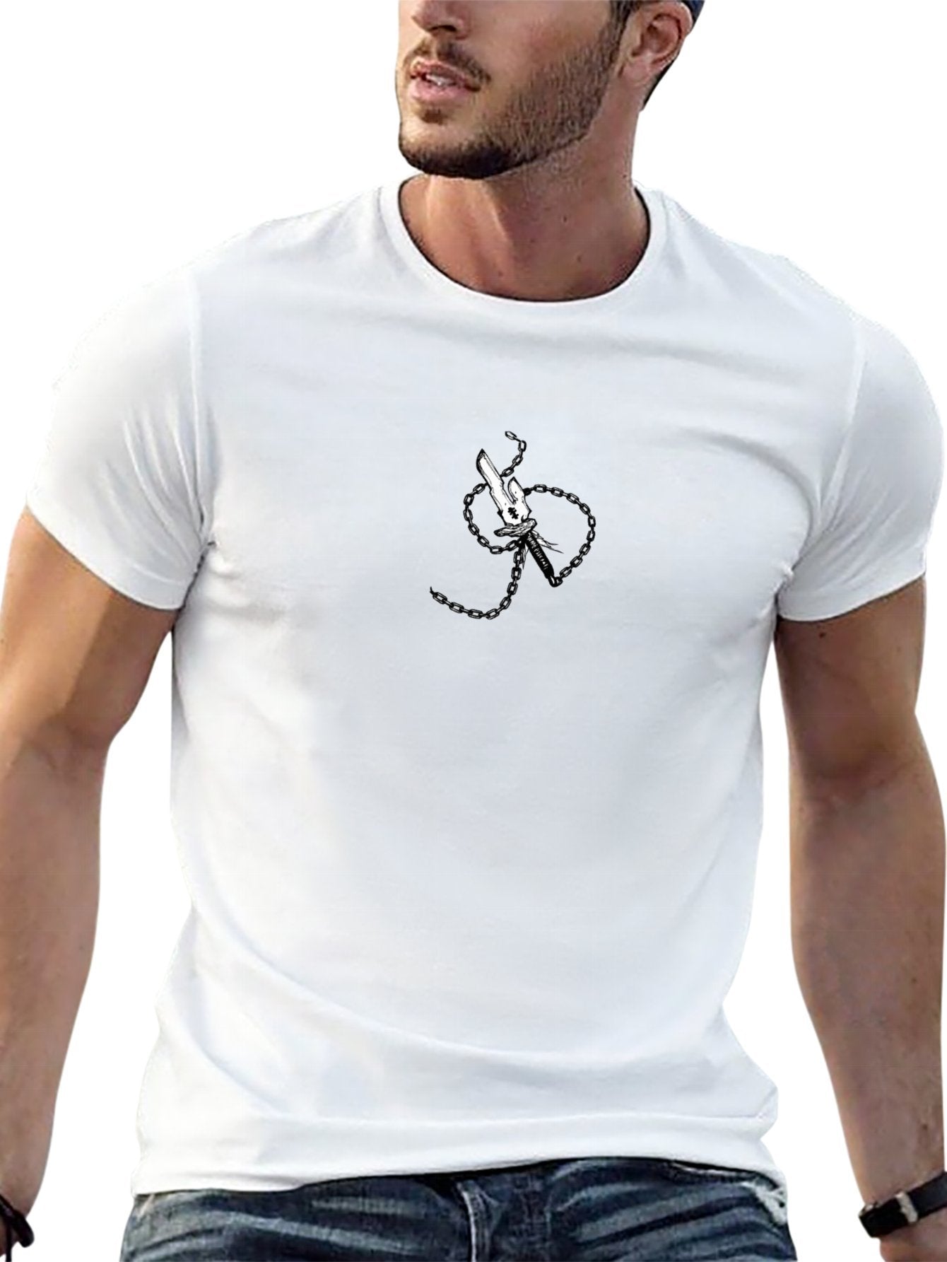 Jujutsu Kaisen Double‑Sided Black‑White Graphic Anime T‑Shirt