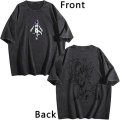 Dragon Ball Frieza Printed Washed Short‑Sleeve T‑Shirt