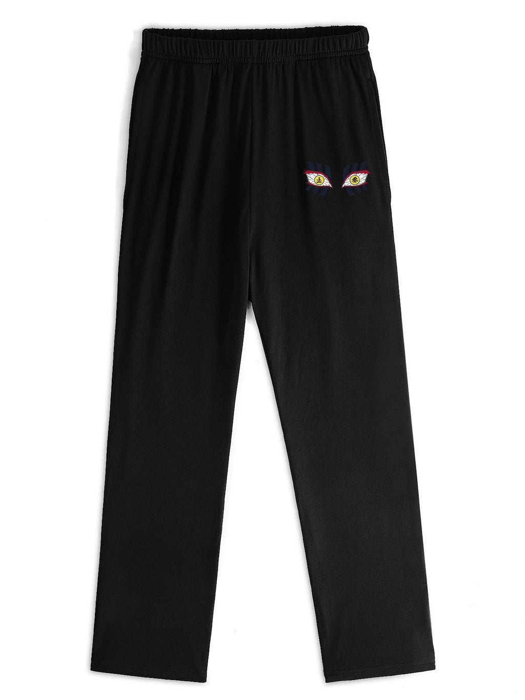Demon Slayer Akaza Eye‑Detail Mini‑Print Straight‑Leg Sweatpants