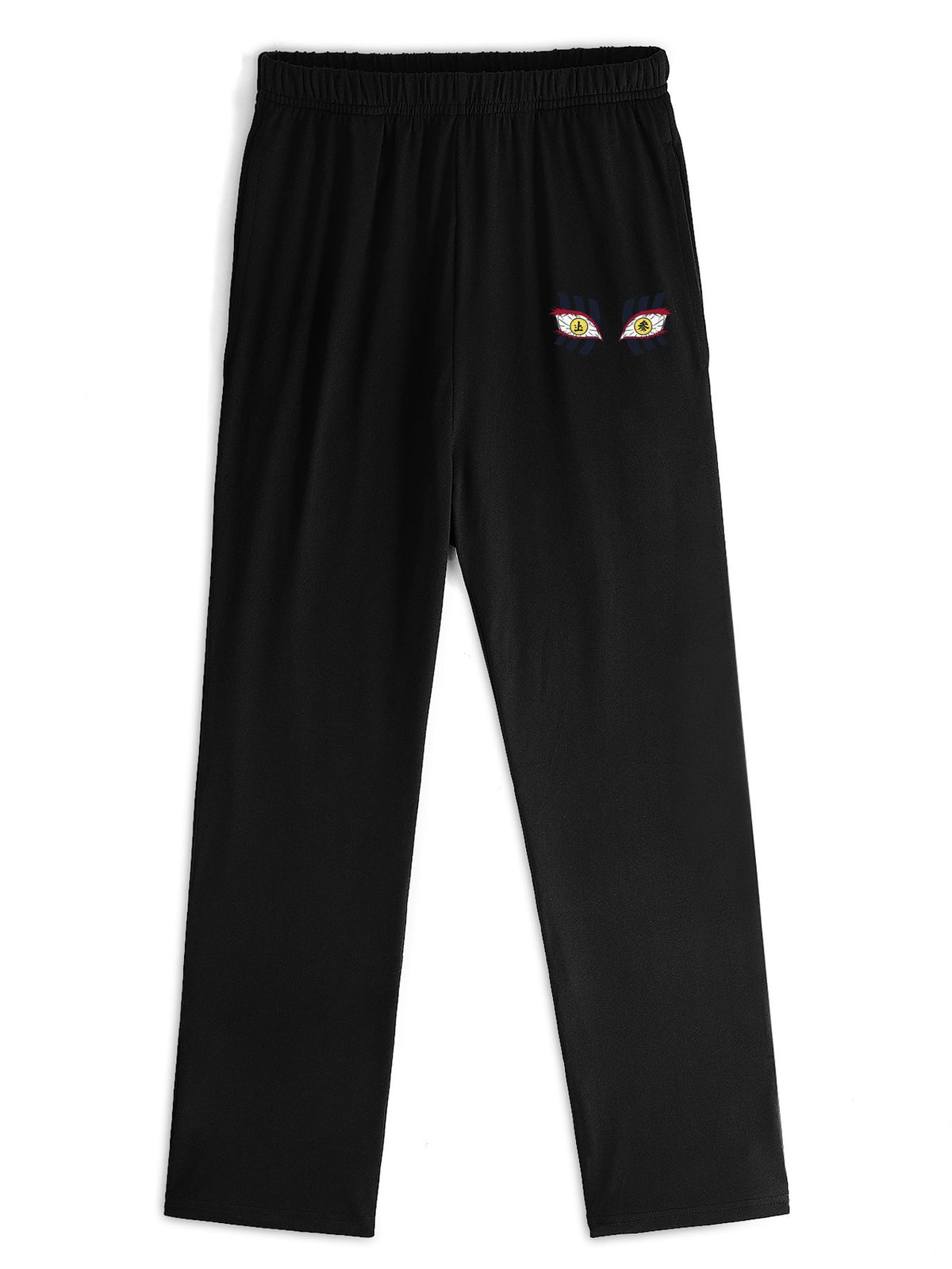 Demon Slayer Akaza Eye‑Detail Mini‑Print Straight‑Leg Sweatpants
