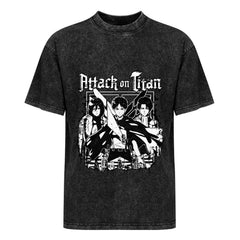 Attack On Titan Main Cast Vintage Oversized Unisex Tee