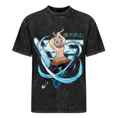 Demon Slayer Inosuke Hashibira Oversized Washed Men Tee