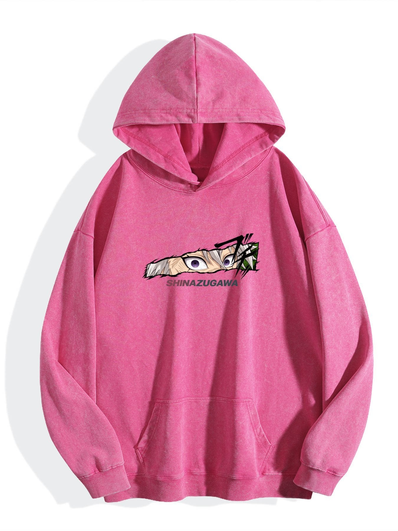 Demon Slayer Sanemi Shinazugawa Eye Vintage Wash Oversized Hoodie