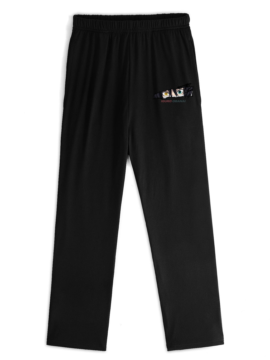 Demon Slayer Serpent Hashira Obanai Iguro Horizontal Straight‑Leg Sweatpants