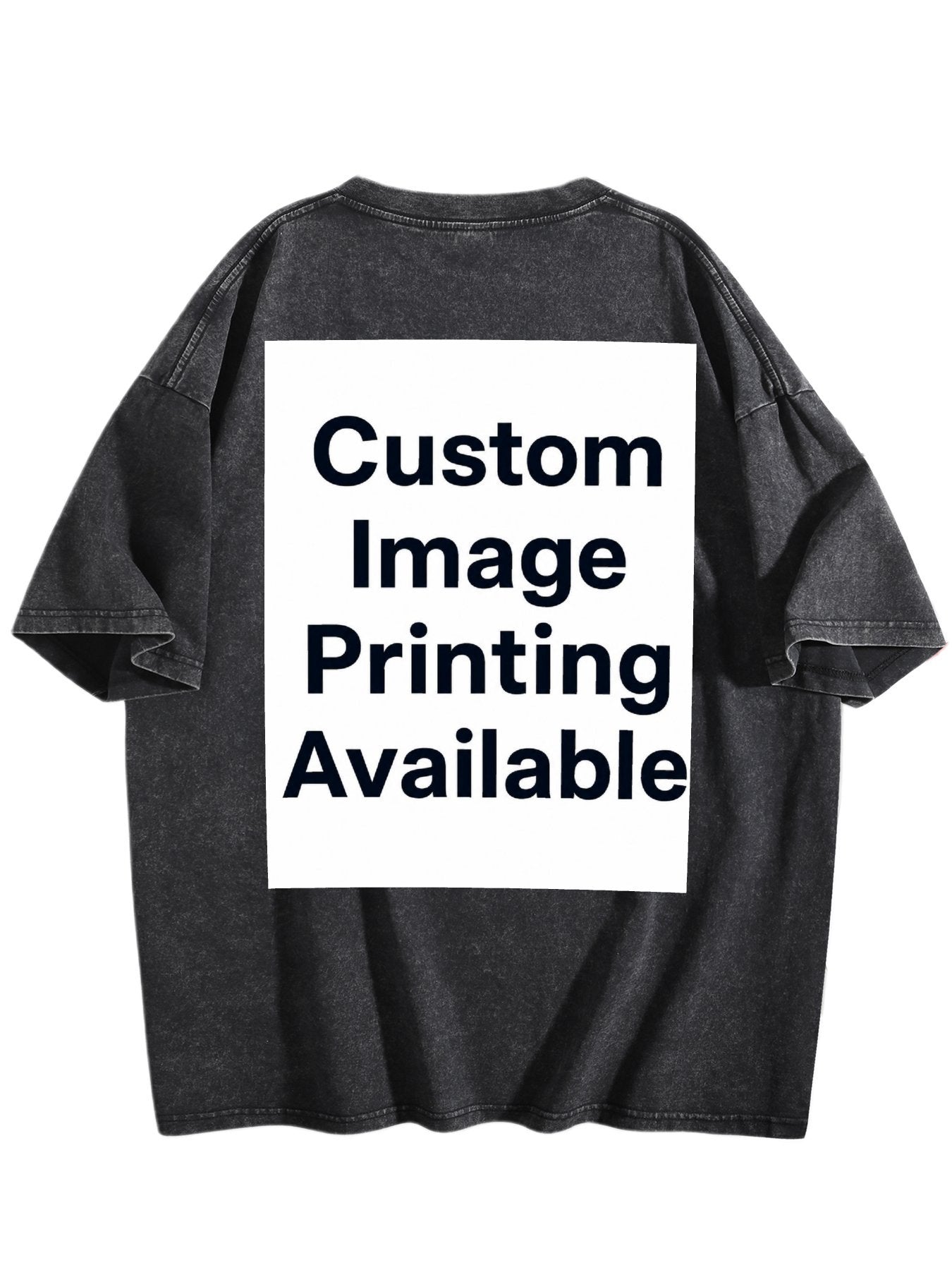 Custom Front Back Print Vintage Washed Oversized Unisex Short Sleeve Tee