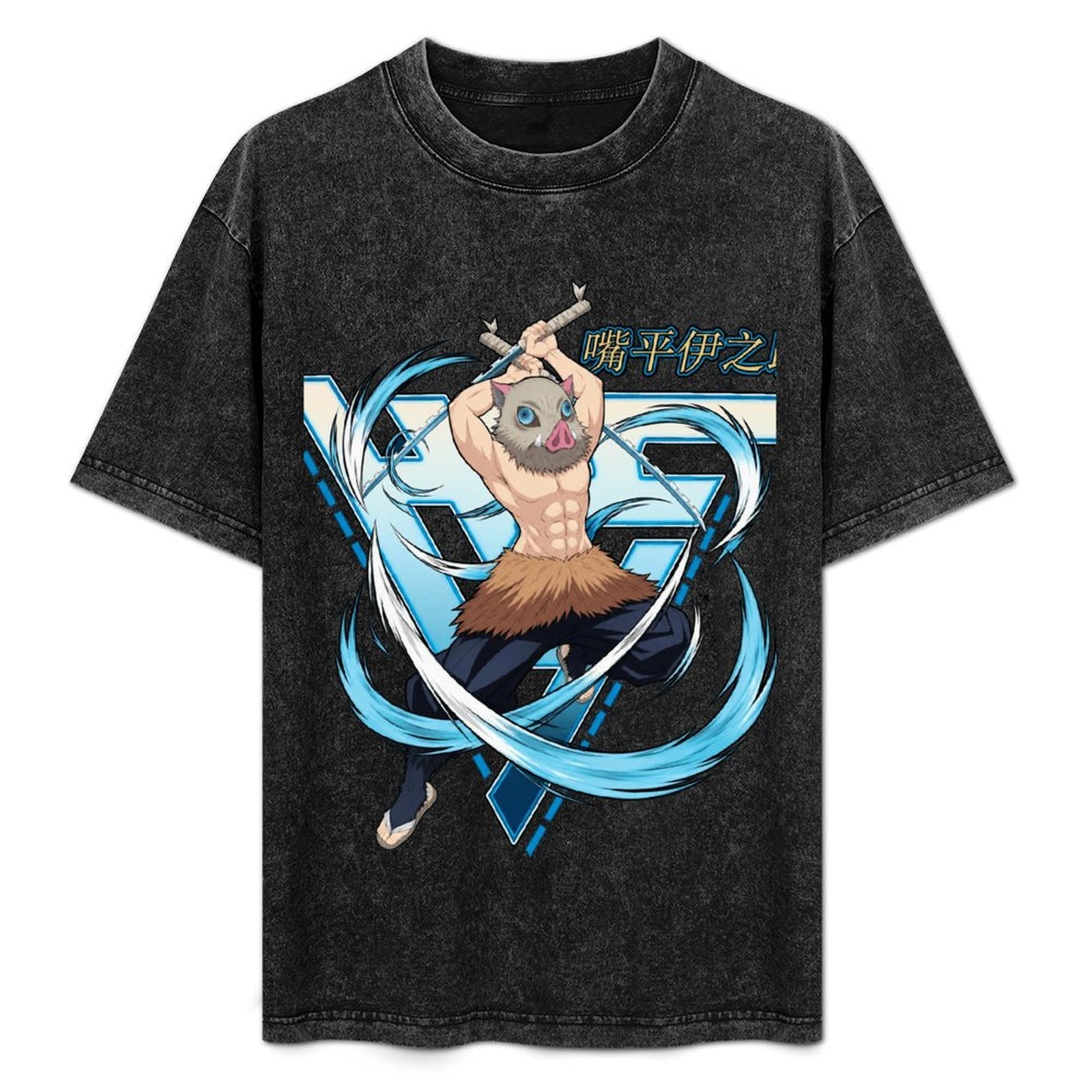 Demon Slayer Inosuke Hashibira Oversized Washed Men Tee