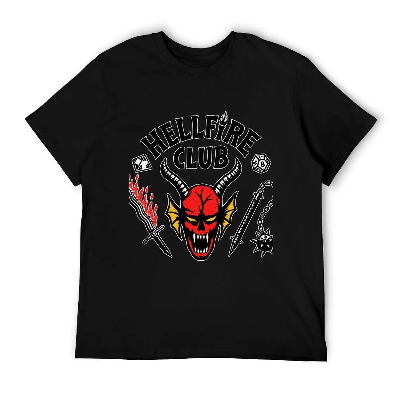 Kpop Demon Hunters Hellfire Club Demon Head Weapon Graphic Men Tee