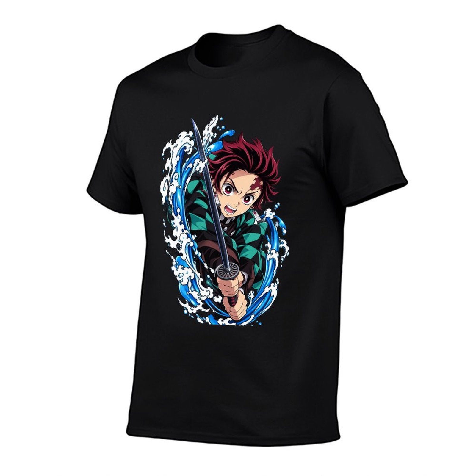Demon Slayer Tanjiro Water Breathing Effect Graphic Men Tee