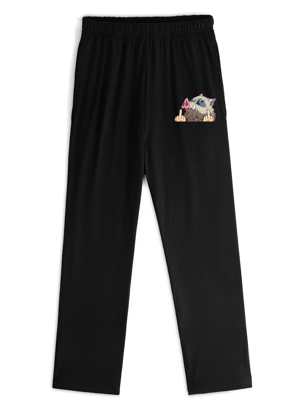 Demon Slayer Inosuke Hashibira Fun‑Print Straight‑Leg Sweatpants