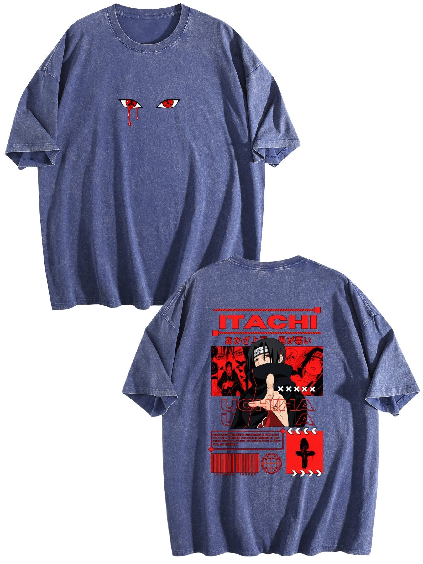 Naruto Itachi Uchiha Vintage Anime Street Tee