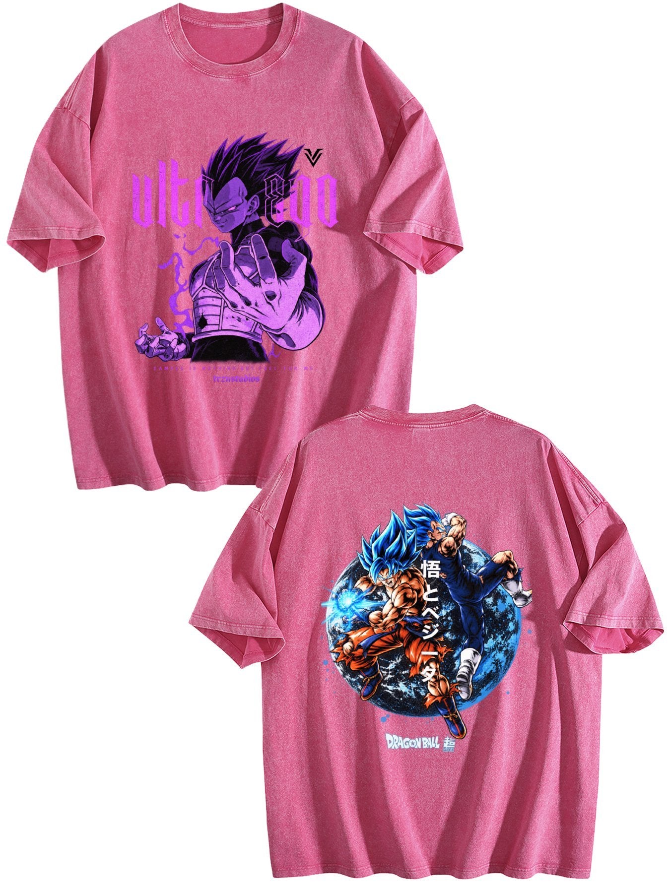 Dragon Ball Super Printed Vintage Washed Short‑Sleeve T‑Shirt
