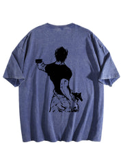 Jujutsu Kaisen Double‑Sided Print Vintage Washed Anime T‑Shirt