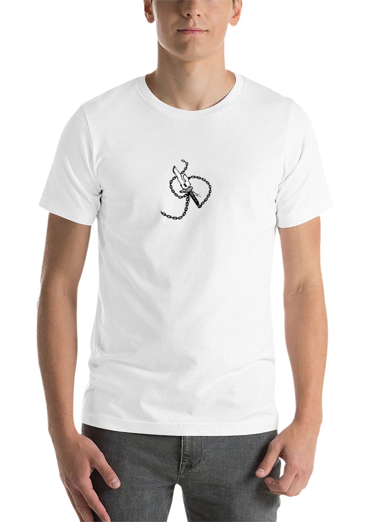 Jujutsu Kaisen Double‑Sided Black‑White Graphic Anime T‑Shirt