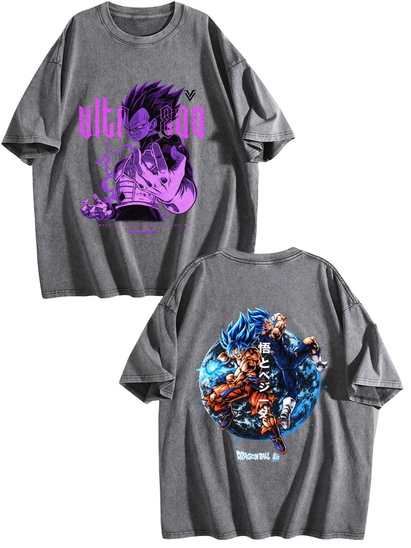 Dragon Ball Super Printed Vintage Washed Short‑Sleeve T‑Shirt