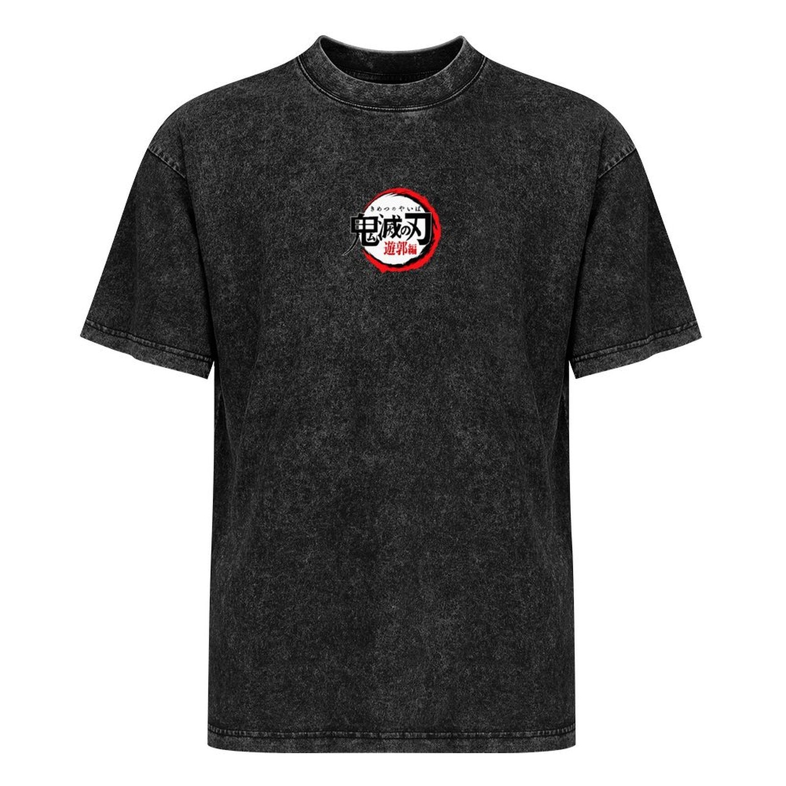 Demon Slayer All‑Characters Double‑Sided Print Vintage Washed T‑Shirt