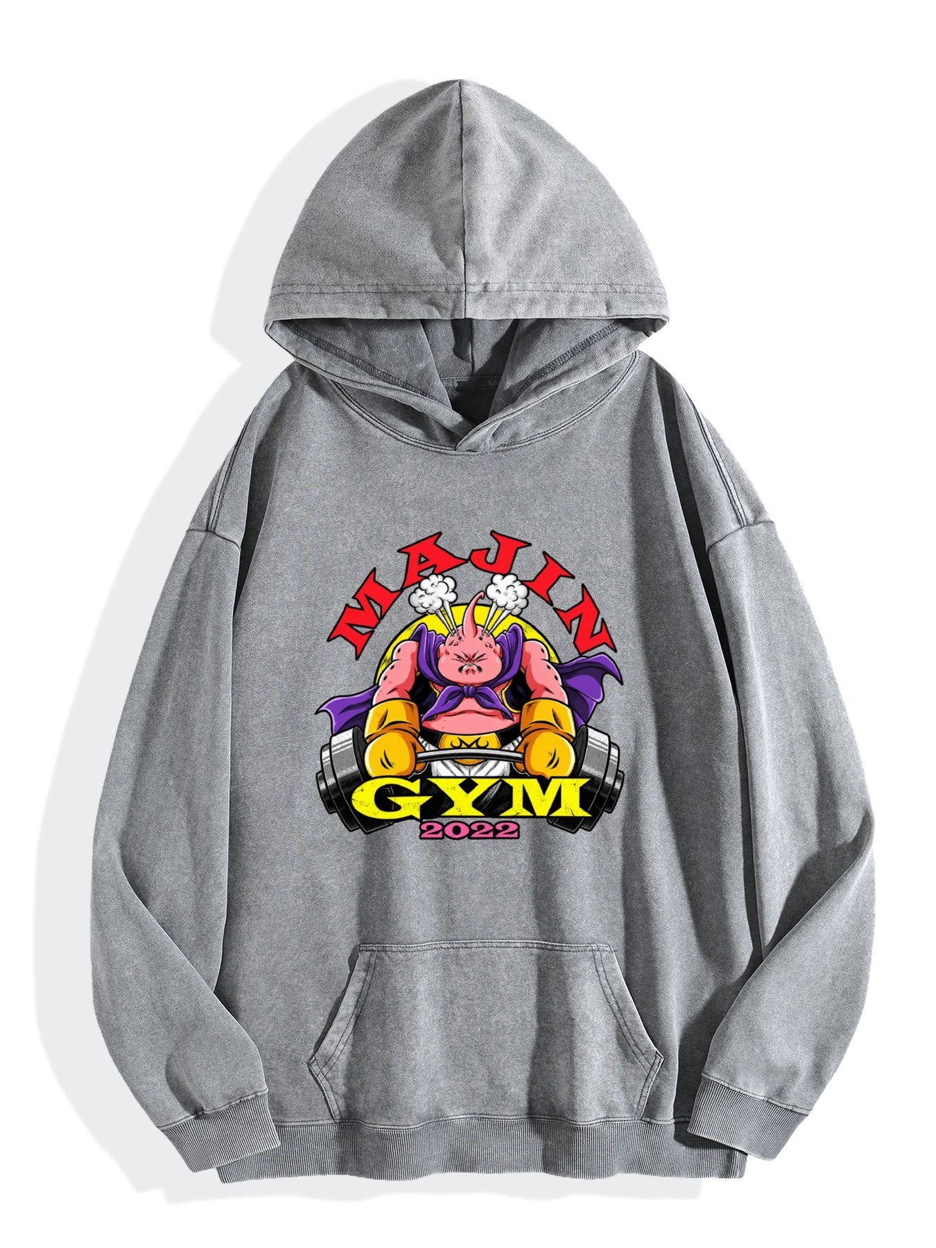 Dragon Ball Majin Buu Majin Gym Vintage Wash Oversized Hoodie