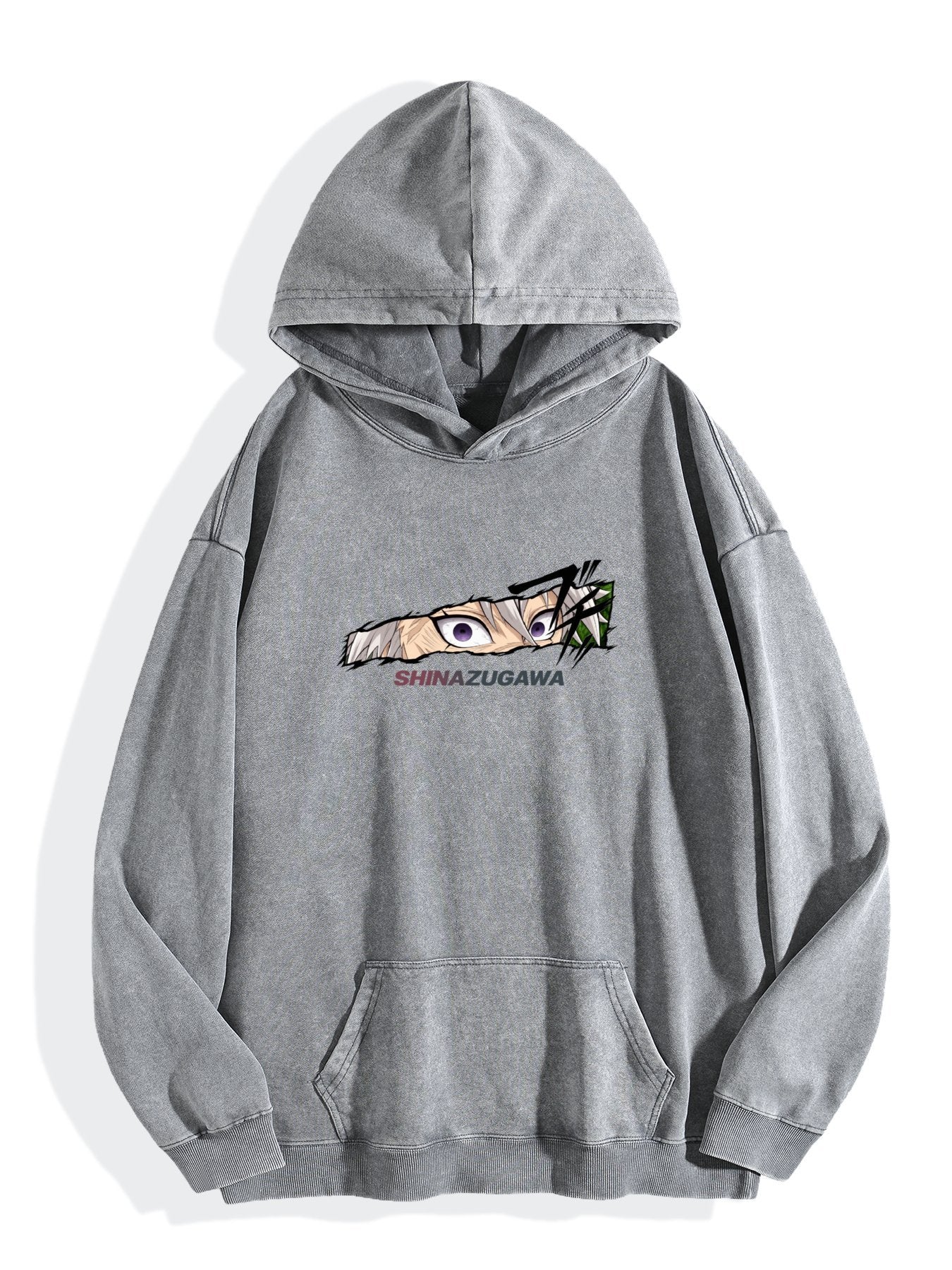 Demon Slayer Sanemi Shinazugawa Eye Vintage Wash Oversized Hoodie