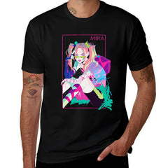 Kpop Demon Hunters Mira Vaporwave Framed Portrait Graphic Men Tee