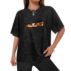 Demon Slayer Rengoku Eyes Detail Oversized Washed Men Tee