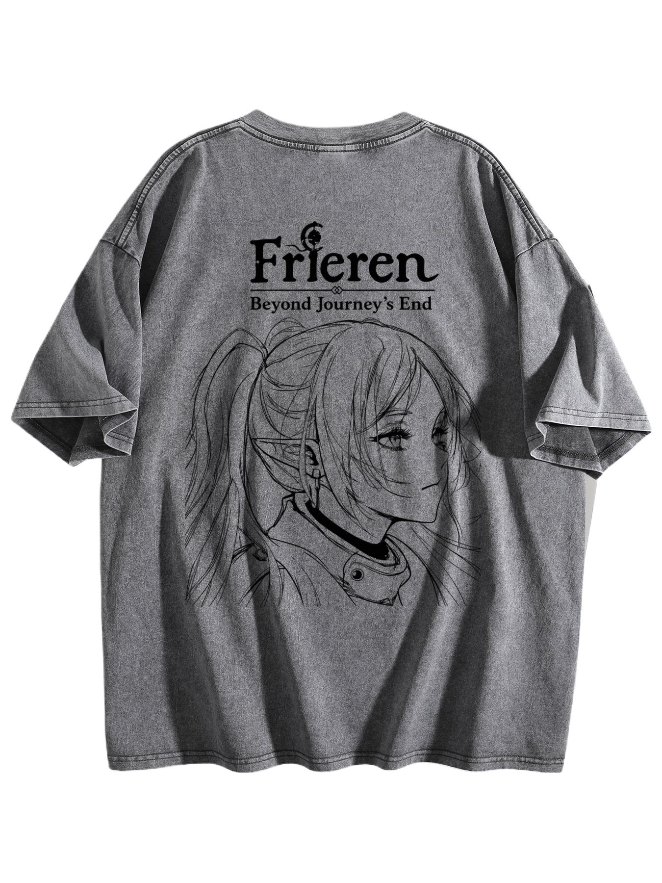 Frieren Beyond Journey's End Double‑Sided Vintage Washed Anime T‑Shirt