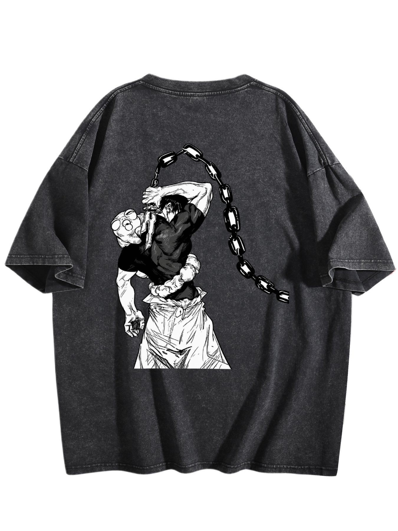 Jujutsu Kaisen Hanami Printed Vintage Washed Short‑Sleeve T‑Shirt