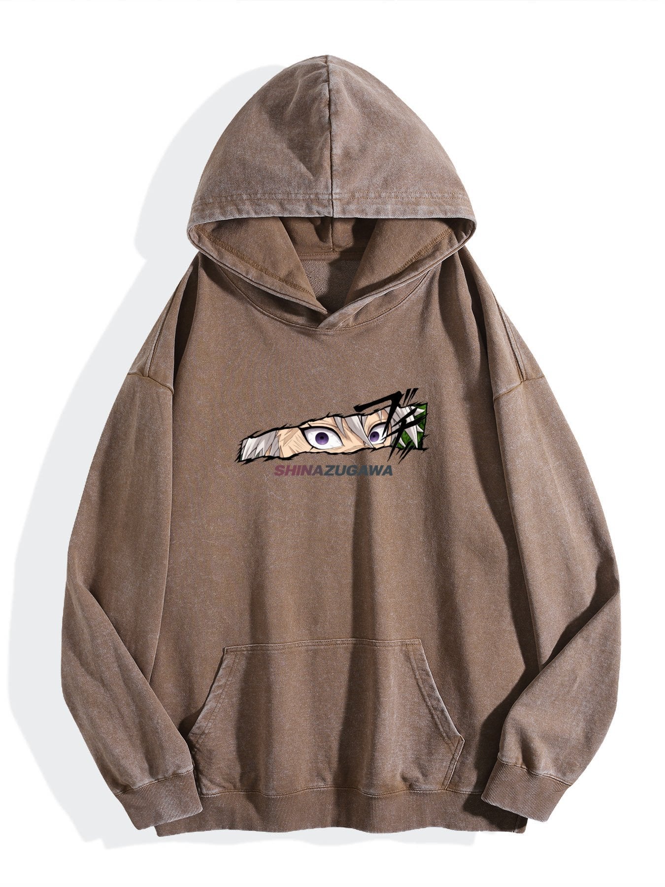 Demon Slayer Sanemi Shinazugawa Eye Vintage Wash Oversized Hoodie