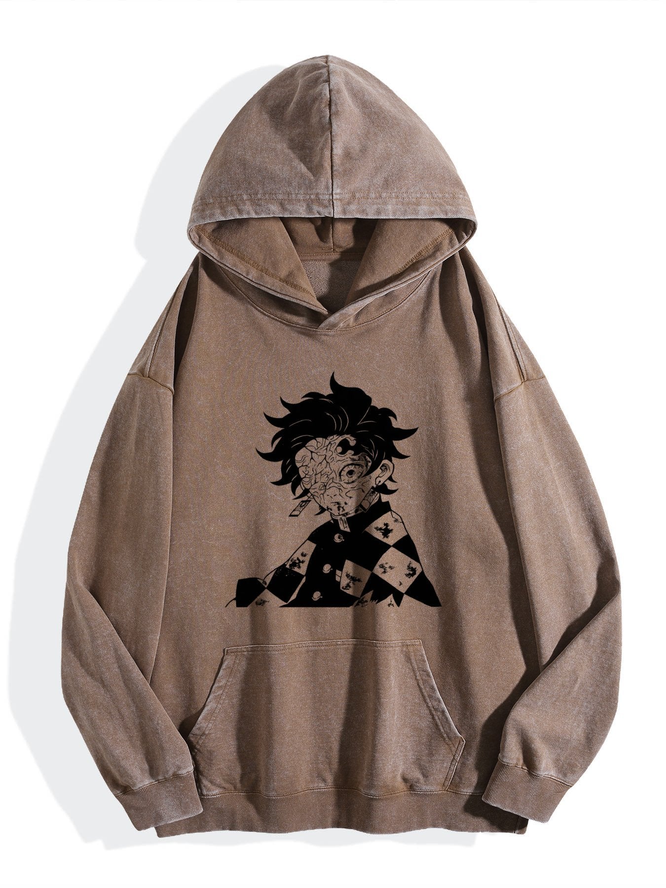 Demon Slayer Tanjiro Silhouette Vintage Wash Hoodie