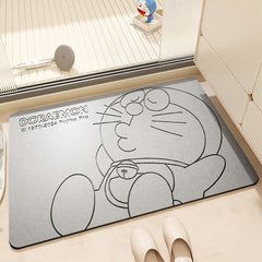 Genuine Doraemon Hard Diatom Mud Floor Mats Household Bathroom Non-Slip Mats Environmentally Friendly Strong Water-Absorbent Quick-Drying Foot Mats Ip Model