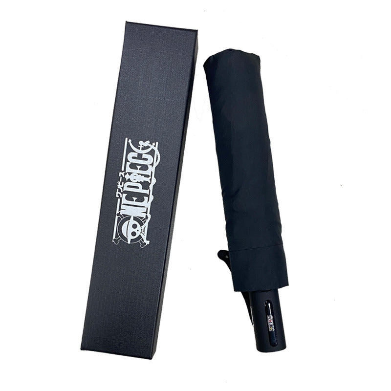Spot Wholesale One Piece Umbrella Luffy 30% Off Fully Automatic Ten-Bone Reinforced Vinyl Sun Protection And Uv Protection