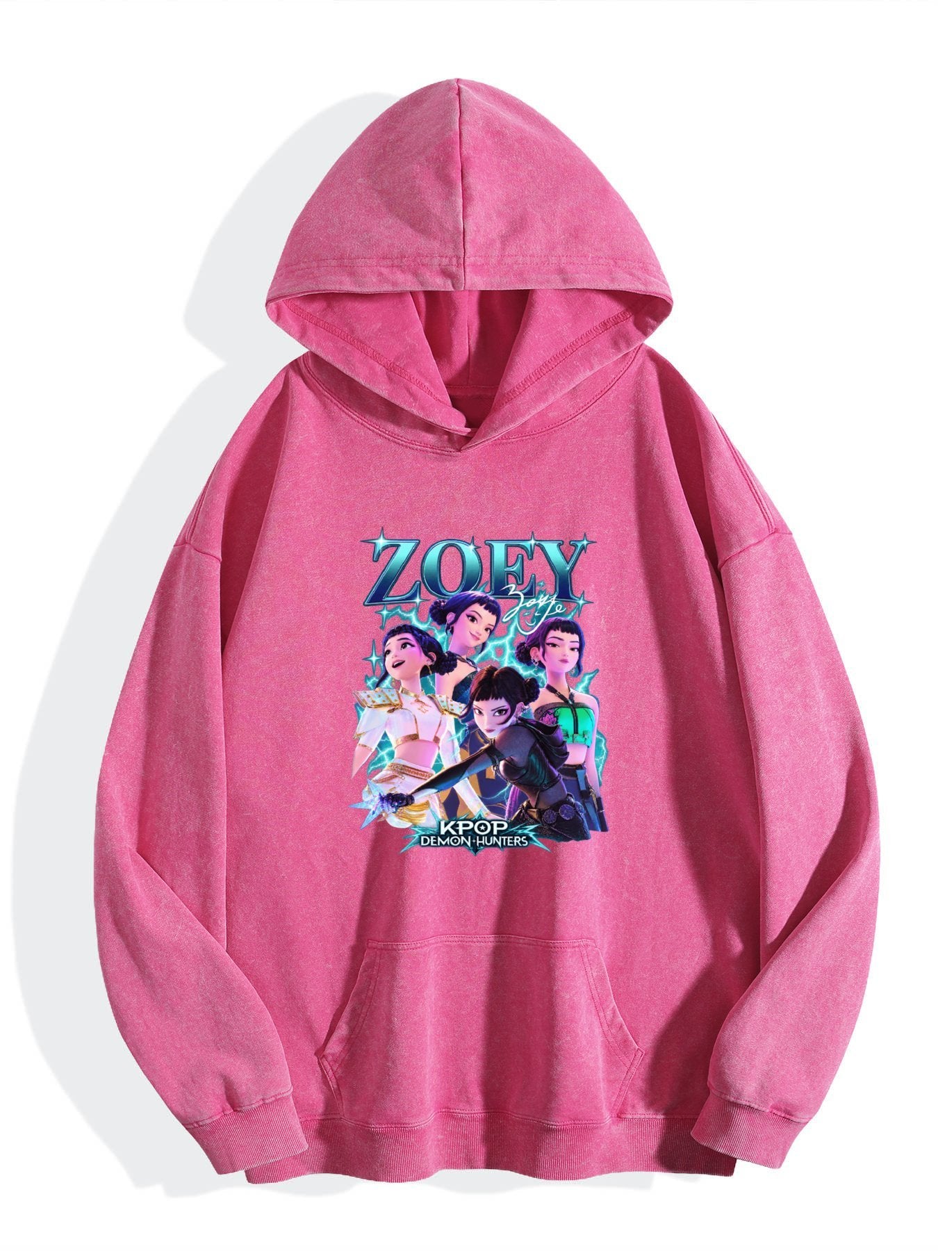 Pop Hunt Witch Squad Zoey Collage Vintage Wash Oversized Hoodie