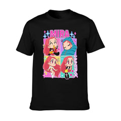 Kpop Demon Hunters Mira Chibi Four‑Panel Graphic Men Tee