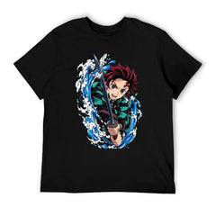 Demon Slayer Tanjiro Water Breathing Effect Graphic Men Tee