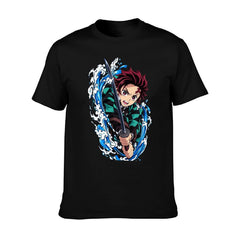 Demon Slayer Tanjiro Water Breathing Effect Graphic Men Tee