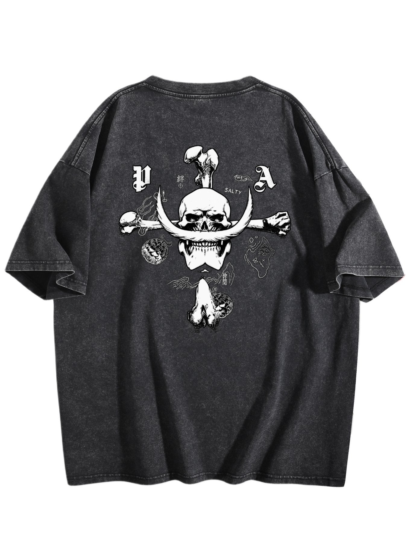 One Piece Whitebeard Printed Washed Short‑Sleeve T‑Shirt