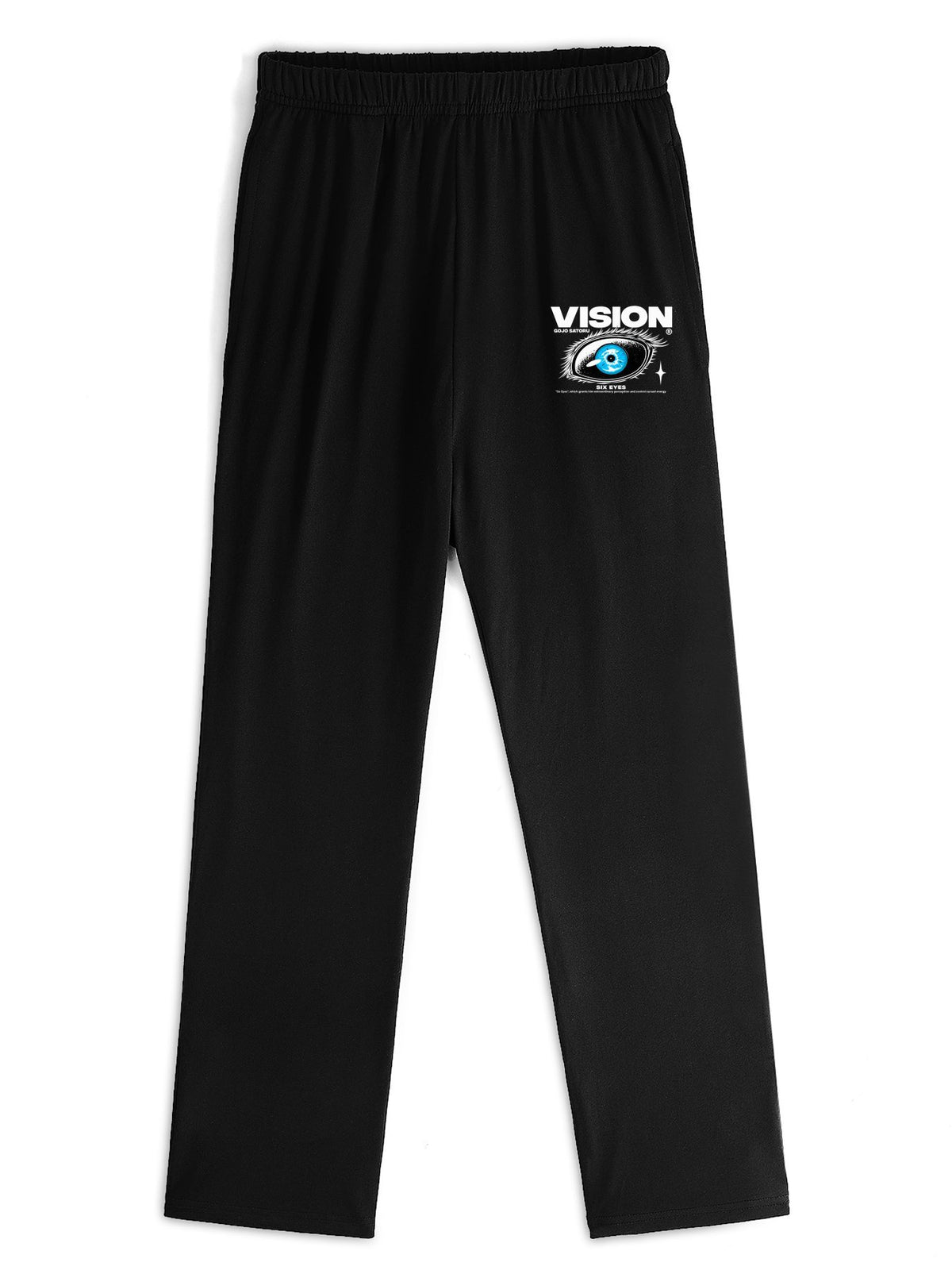 Jujutsu Kaisen Six‑Eyes Vision Print Casual Sweatpants