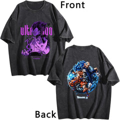 Dragon Ball Super Printed Vintage Washed Short‑Sleeve T‑Shirt