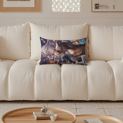 Genshin Impact Shenhe Festive Night Scene Rectangular Throw Pillow Case