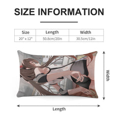 Genshin Impact Hu Tao Casual Outfit Rectangular Throw Pillow Case