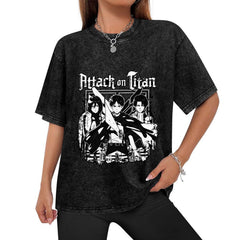 Attack On Titan Main Cast Vintage Oversized Unisex Tee