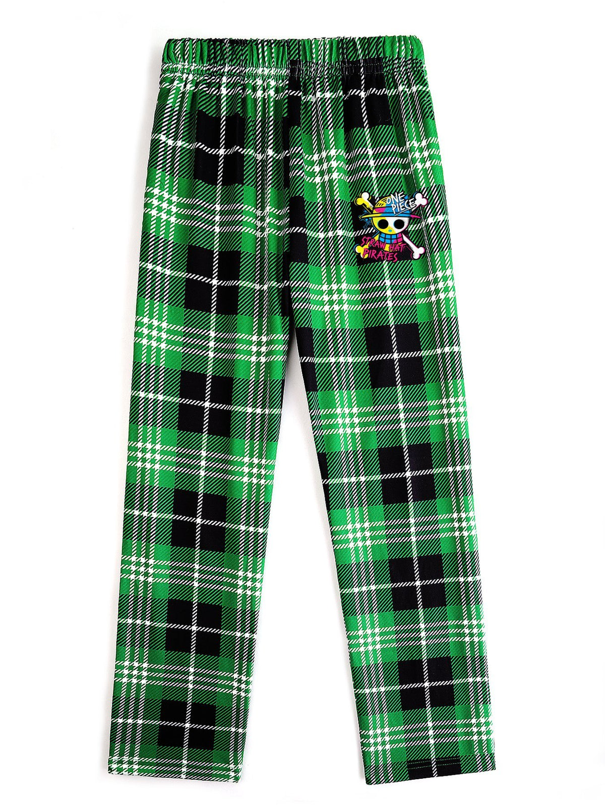 One Piece Colorful Skull Jolly Roger Mini‑Print Straight‑Leg Sweatpants