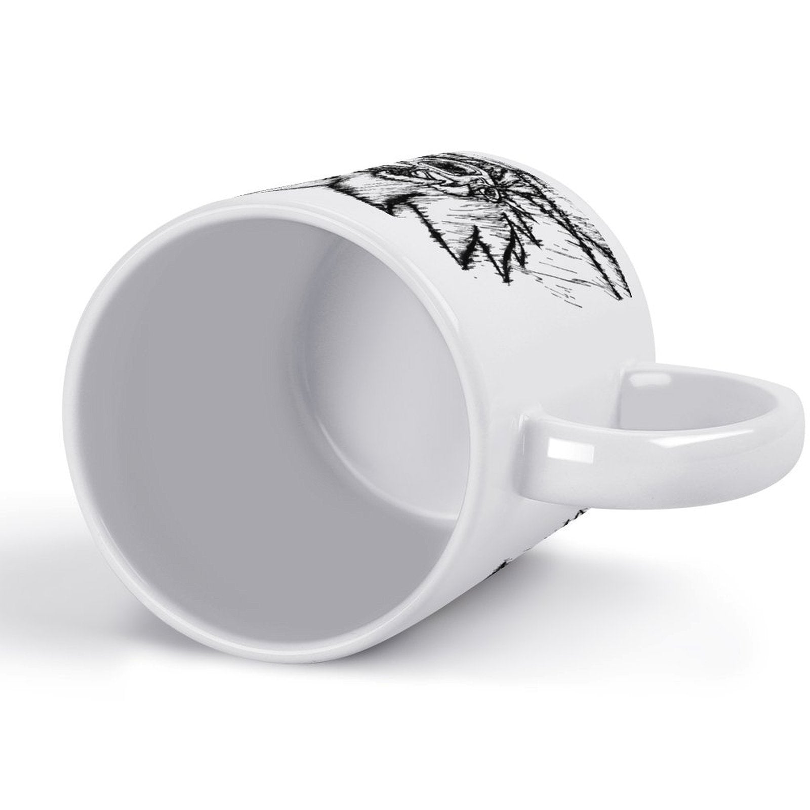 Dragon Ball Goku Rough Sketch Roaring Graphic Ceramic Coffee Mug