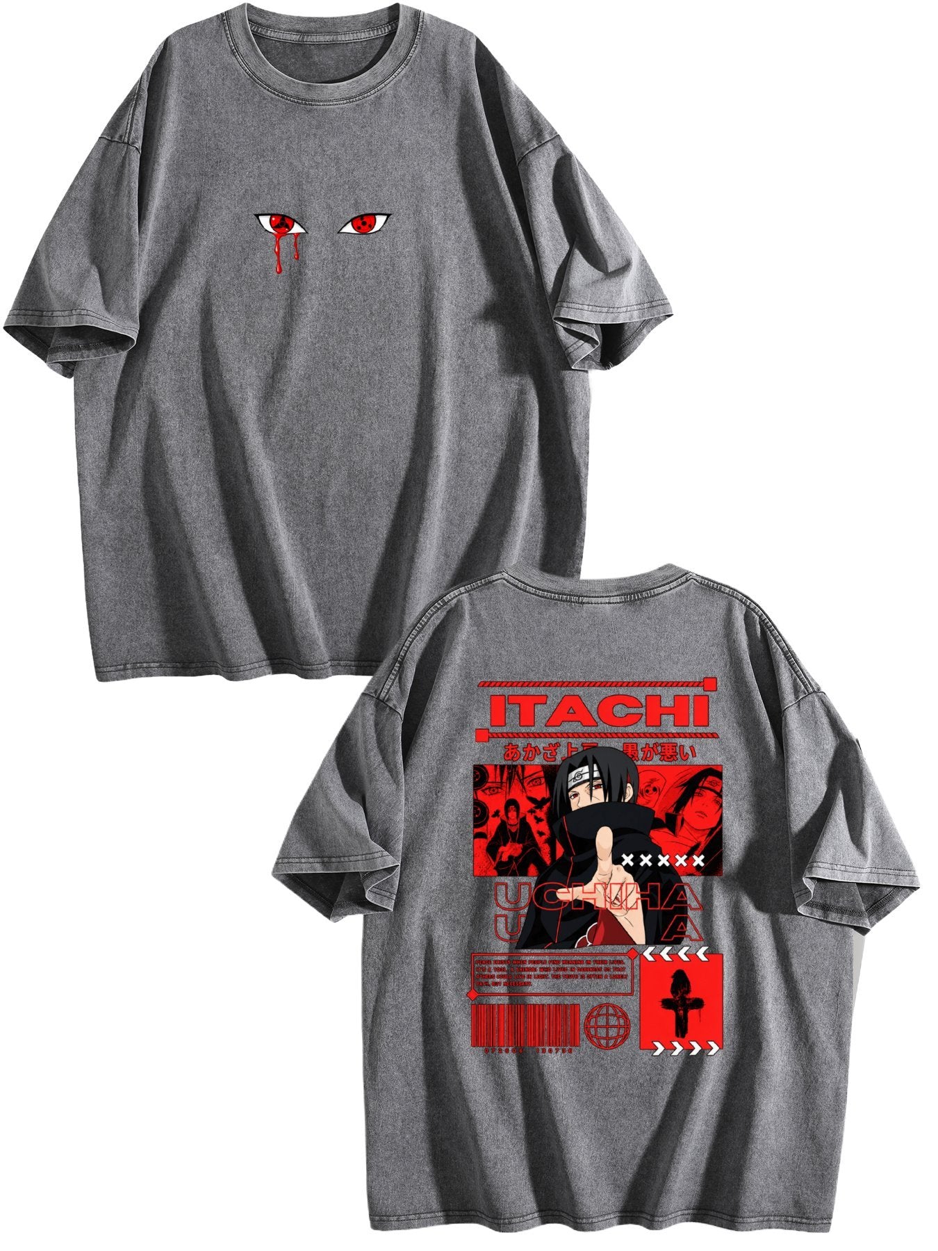 Naruto Itachi Uchiha Vintage Anime Street Tee