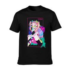 Kpop Demon Hunters Mira Vaporwave Framed Portrait Graphic Men Tee