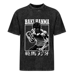 Baki Hanma Vintage Washed Anime Graphic T‑Shirt