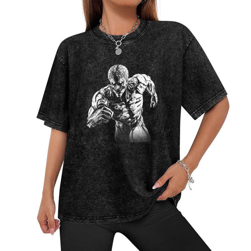 Attack On Titan Armored Titan Sketch Oversized Washed Men Tee