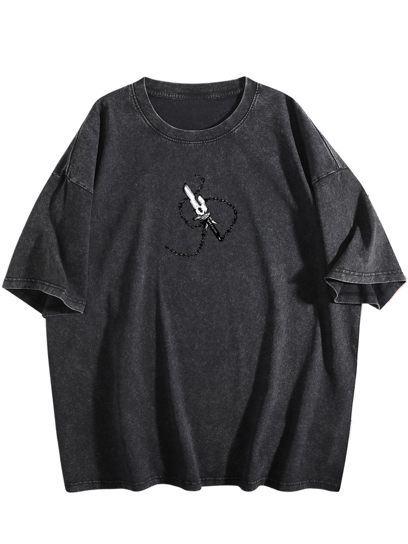 Jujutsu Kaisen Hanami Printed Vintage Washed Short‑Sleeve T‑Shirt
