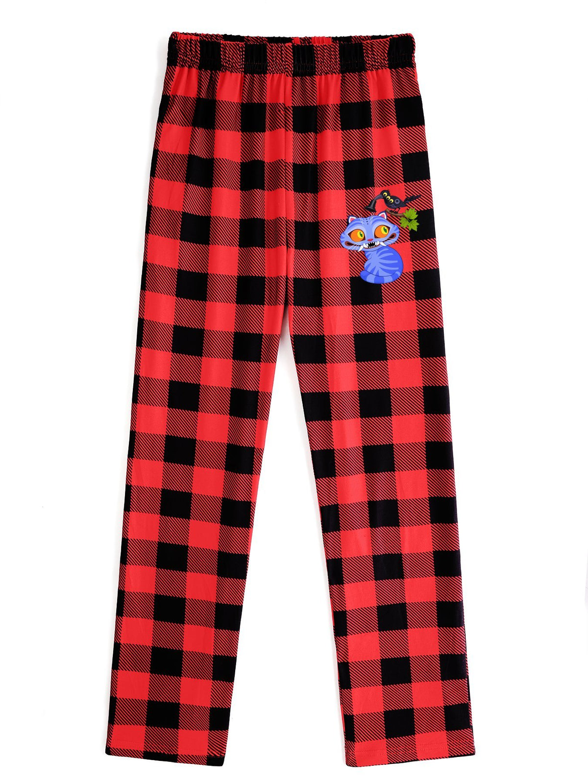 Pop Huntress Squad Blue‑Cat Print Casual Sweatpants