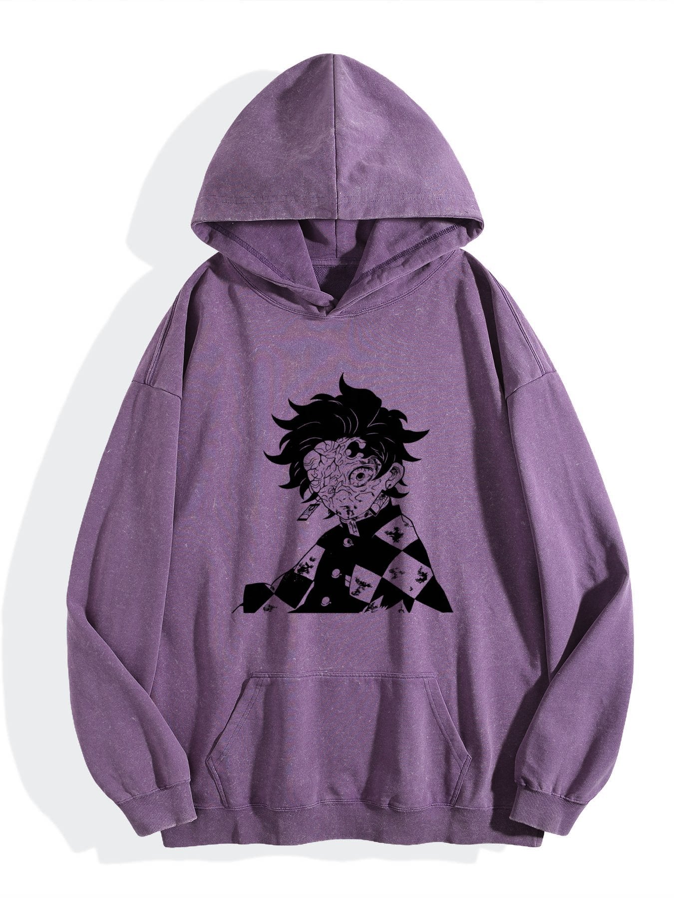 Demon Slayer Tanjiro Silhouette Vintage Wash Hoodie